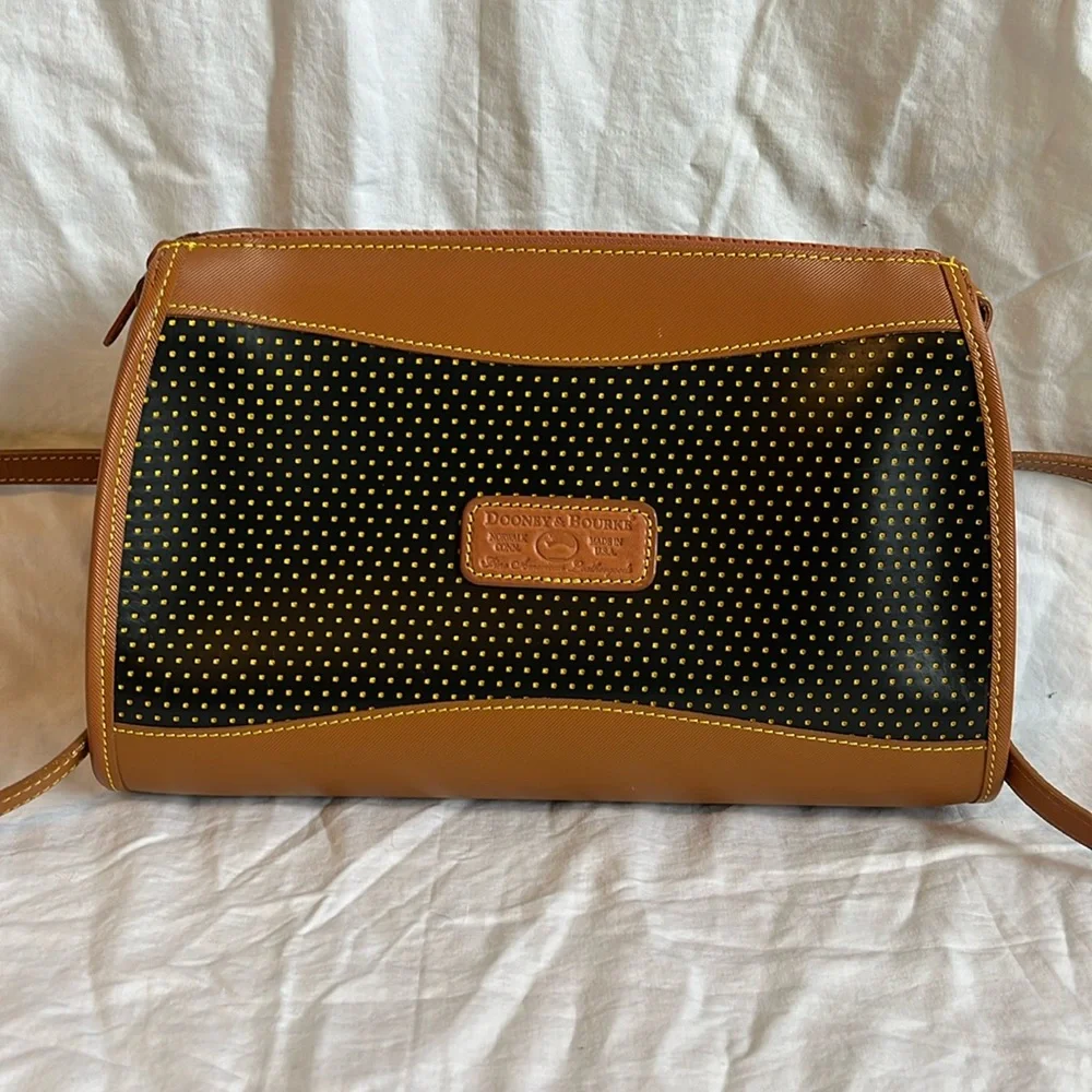 Dooney & Bourke Vintage Nwot Perforated Leather Crossbody Purse